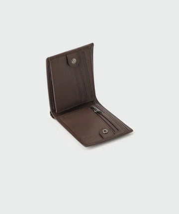 Volcom Single Stone Leather Wallet - Dark Brown